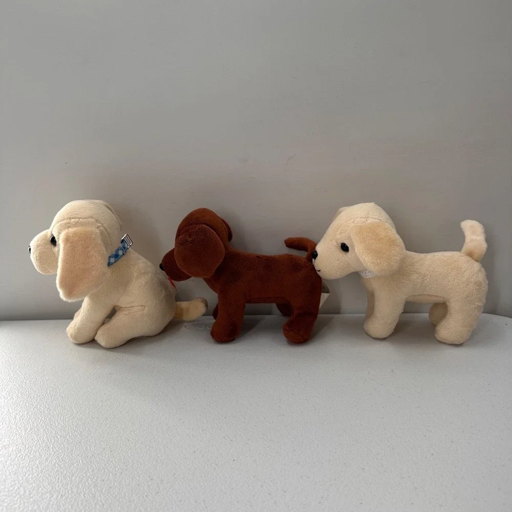Our Generation Battat Plush Golden Chocolate‎ Labrador Puppy Dog Bundle Set Of 3